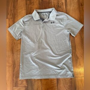 Under Armour Youth Polo, light gray, youth X-Large